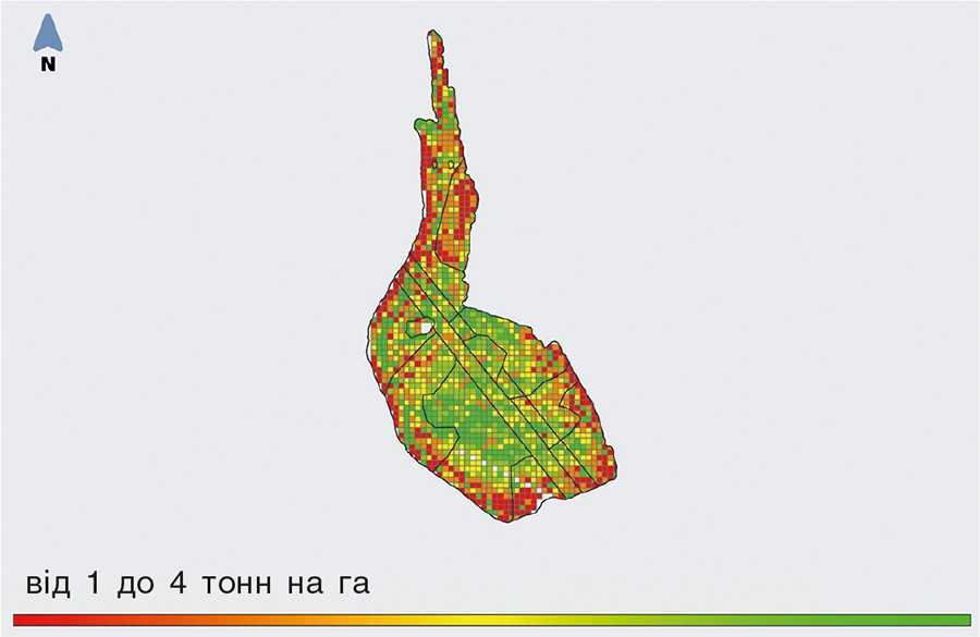 Карта врожайності сої Карта врожайності сої